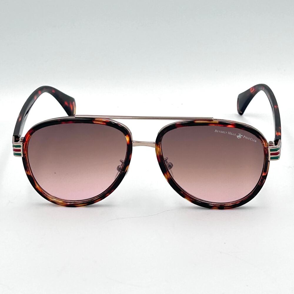 Beverly Hills Polo Club Sunglasses Women's Aviator Tortoise‎ Gradient Brown